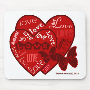Alla hjärtans dag Hearts & Kärlek Mousepad (2) Musmatta