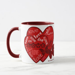 Alla hjärtans dag Hearts & Kärlek Mugg (2)
