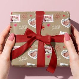 Alla hjärtans dag Hearts och fotopatens inslagning Presentpapper