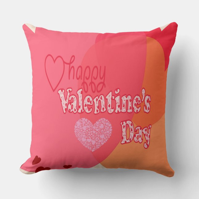 Alla hjärtans dag Hearts Pillow Kudde (Framsida)