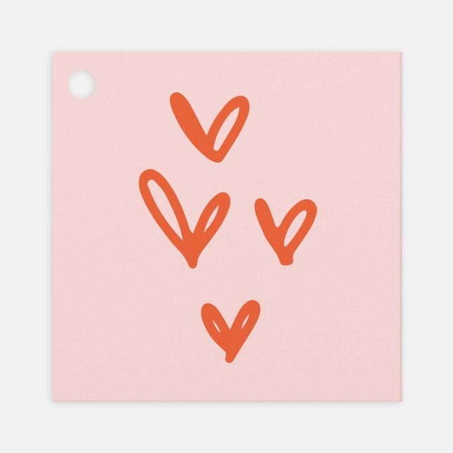 Alla hjärtans dag Hearts Rosa Gåvor Etiketter (Skapare uppladdad)