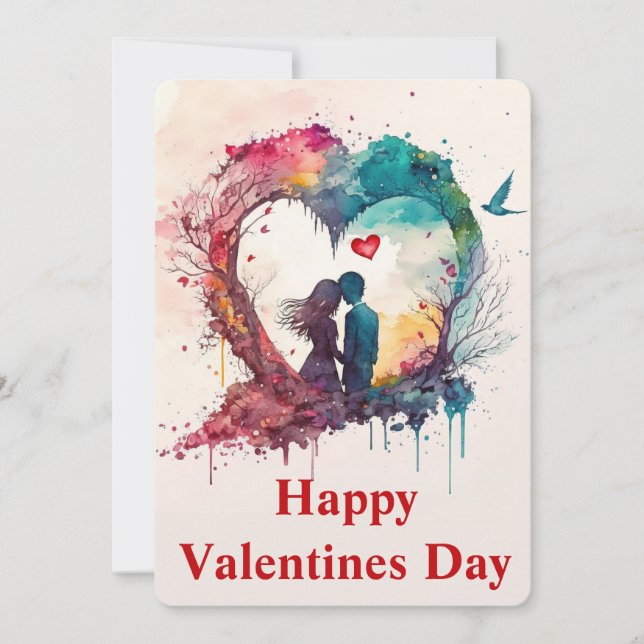 Alla hjärtans dag Helgdag-kort Julkort (Framsida)