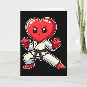 Alla hjärtans dag Hjärt Karate Taekwondo Mma Strid Kort