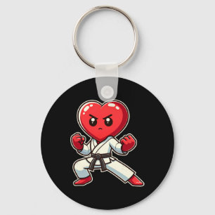 Alla hjärtans dag Hjärt Karate Taekwondo Mma Strid Nyckelring