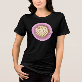 Alla hjärtans dag hjärta latte t shirt