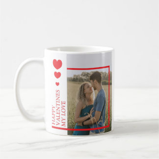 Alla hjärtans dag Hjärtan Anpassad Foto Kaffemugg