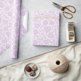 Alla hjärtans dag Hjärtan Godis Lollipop Preppy Li Presentpapper