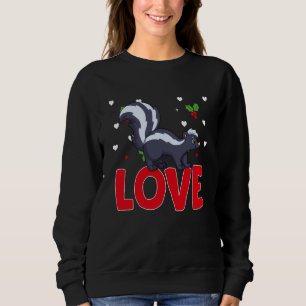 Alla hjärtans dag Hjärtan Kärlek Skunk Djur Kvinno T Shirt