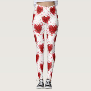 alla hjärtans dag hjärtan leggings