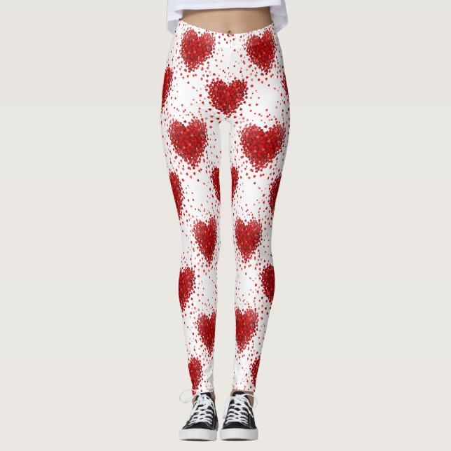 alla hjärtans dag hjärtan leggings (Framsida)