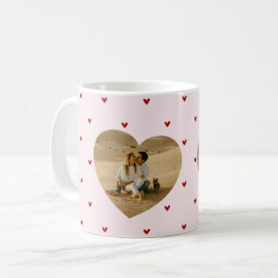 Alla hjärtans dag Hjärtan Röda Rosa Foto Kaffemugg