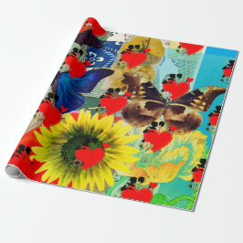 Alla hjärtans dag HJÄRTAR OCH BLOMMOR Pappra Presentpapper