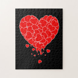 Alla hjärtans dag - hjärtat av hjärtan pussel