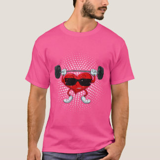Alla hjärtans dag Hjärtat Lyftning Rolig Deadlift T Shirt