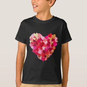 Alla hjärtans dag Hjärtborste Söt flickaktig Alla  T Shirt