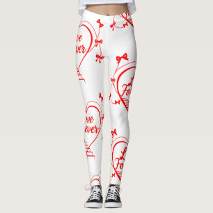 Alla hjärtans dag: Hjärter, Bows och Kärlek You Ch Leggings