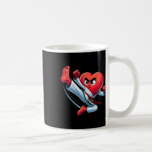 Alla hjärtans dag Hjärtformad karate spark MMA Tae Kaffemugg