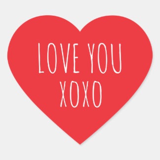 Alla hjärtans dag hjärtformat klistermärke