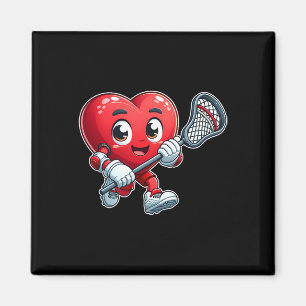 Alla hjärtans dag Hjärtlacrosse lagspelare Sport  Magnet