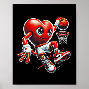 Alla hjärtans dag Hjärtlig Slam Dunk Sketll Lagspo Poster