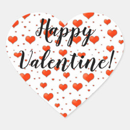Alla hjärtans dag! Hjärtstrejker. Hjärtformat Klistermärke