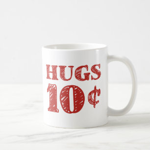 Alla hjärtans dag Hugs 10 cent Kaffemugg