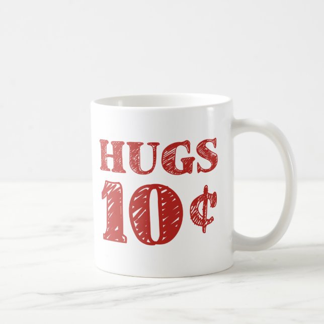 Alla hjärtans dag Hugs 10 cent Kaffemugg (Höger)