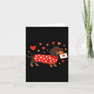 Alla hjärtans dag Hund Söt Dachshund Hundar För Hu Kort