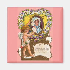 Alla hjärtans dag i Cupid Vintage Magnet