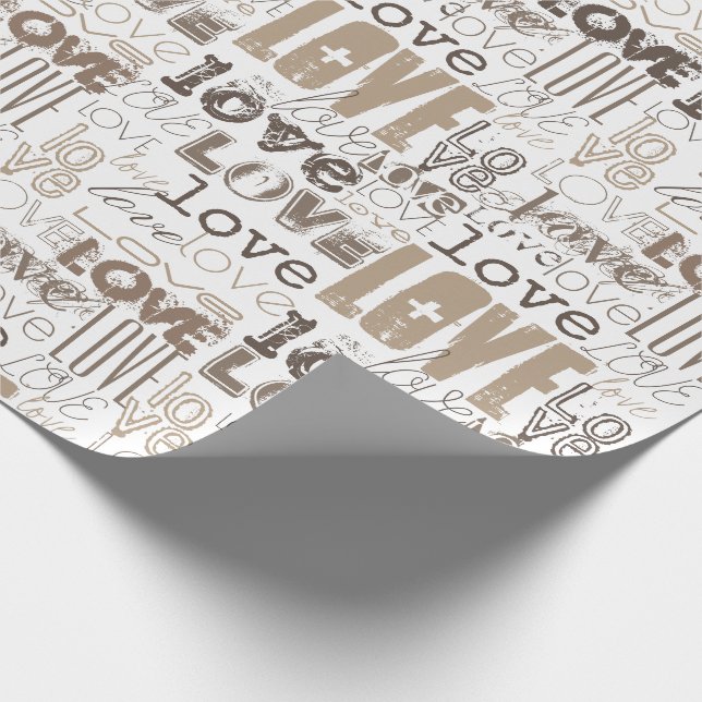 Alla hjärtans dag i Cute Modern Guld Kärlek Presentpapper (Hörn)