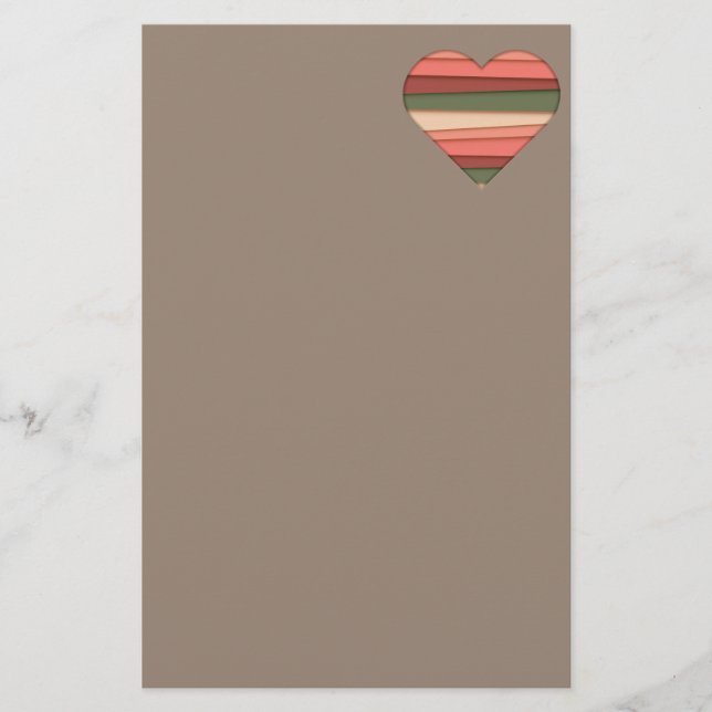 Alla hjärtans dag i Kärlek Brevpapper (Framsida)