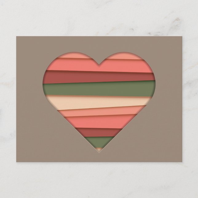 Alla hjärtans dag i Kärlek Helg Vykort (Framsida)