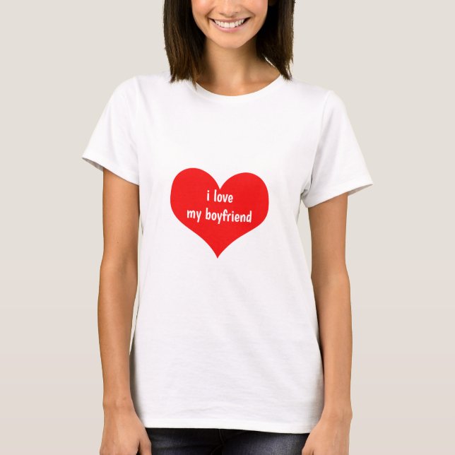 Alla hjärtans dag i Kärlek min Boykompis Red Heart T Shirt (Framsida)