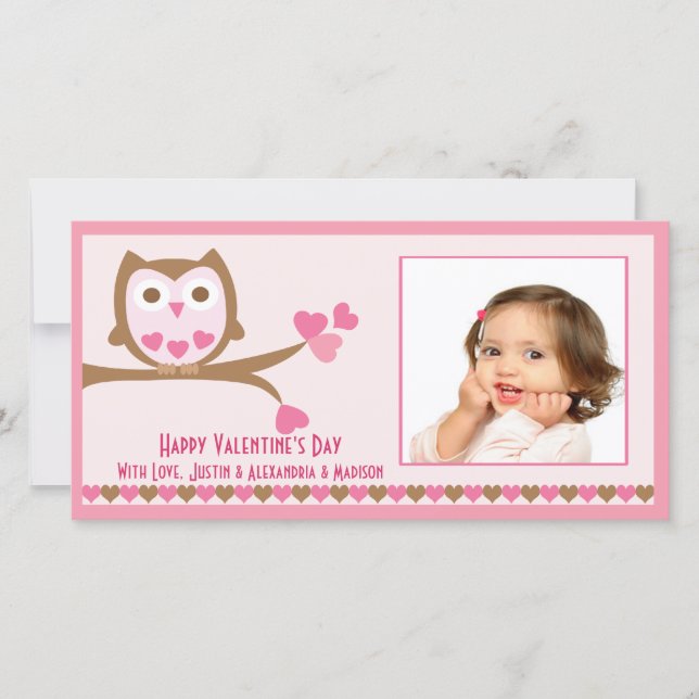 Alla hjärtans dag i kärlek Uggla Julkort (Framsida)