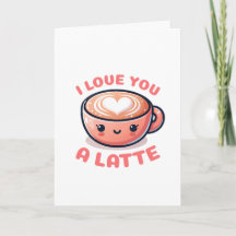 Alla hjärtans dag "I Kärlek You A Latte" kaffe Kop