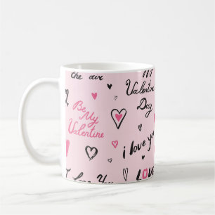Alla hjärtans dag: "I Kärlek You"-bakgrunden. Kaffemugg