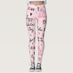Alla hjärtans dag: "I Kärlek You"-bakgrunden. Leggings