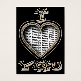 Alla hjärtans dag "I kärlek you" - Valentine Visitkort