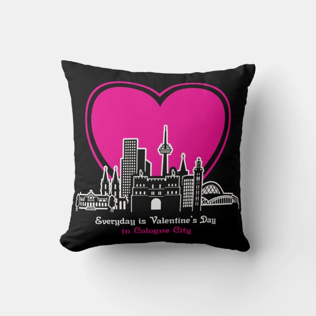 Alla hjärtans dag i Köln City Kudde (Framsida)