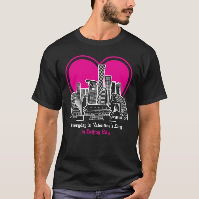 Alla hjärtans dag i Pekings stad T Shirt (Framsida)