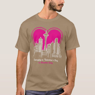 Alla hjärtans dag i Seattle City vänner T Shirt