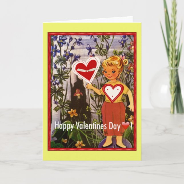 Alla hjärtans dag i skogen helgkort (Framsida)