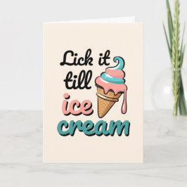 Alla hjärtans dag Ice Cream Joke Funny Helgdag Car Helgkort
