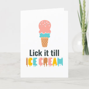 Alla hjärtans dag Ice Cream Joke Funny Helgkort