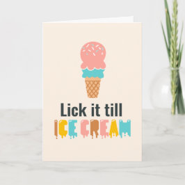 Alla hjärtans dag Ice Cream Joke Funny Helgkort