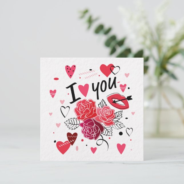 Alla hjärtans dag inbjudningar (Stående Fram)