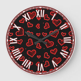 Alla hjärtans dag Inspired Design Stor Klocka