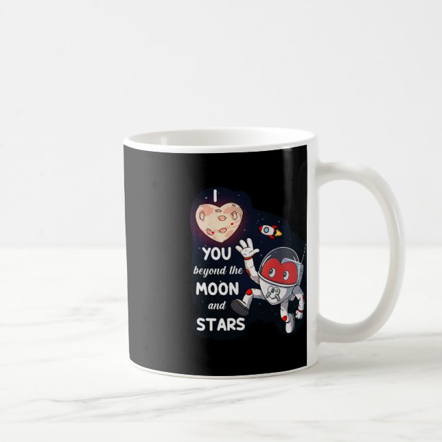 Alla hjärtans dag Jag älskar dig bortom månen och  Kaffemugg (Höger)