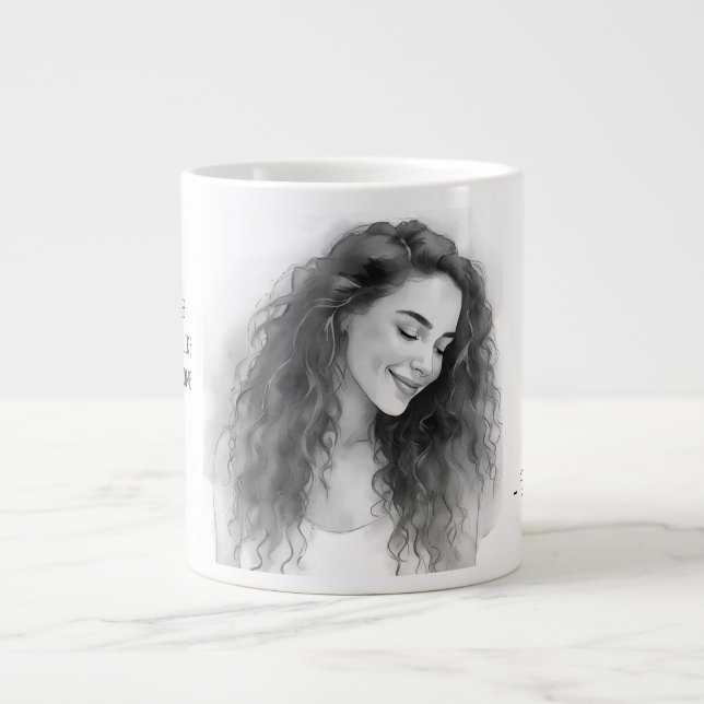 Alla hjärtans dag, jag älskar dig eftersom du får  jumbo mugg (Framsidan)