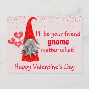 Alla hjärtans dag Jag kommer vara din vän Tomte sa Vykort